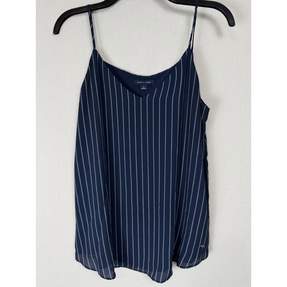 Tommy Hilfiger Cami Camisole Tank Top Women's M Navy White Striped Lined - Picture 9 of 16